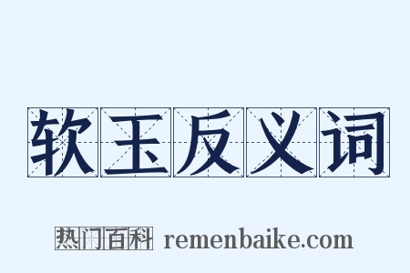 软玉反义词是什么意思的图片